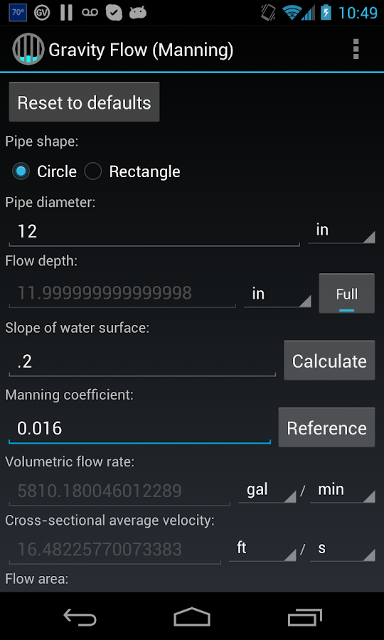    Water Project Calculator- screenshot  