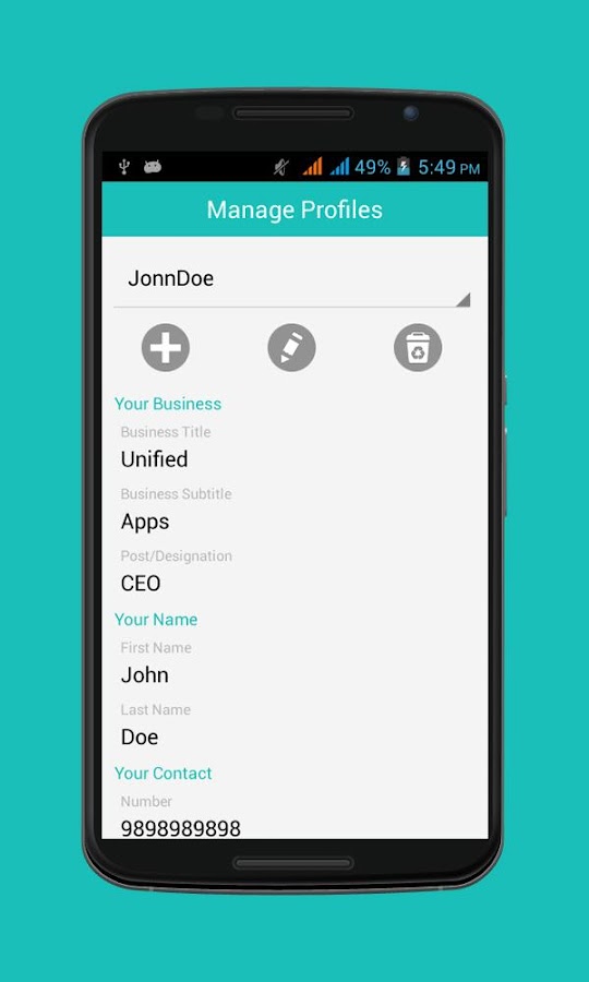 Business Card Maker - screenshot