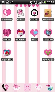 Hearts GO Launcher EX Theme