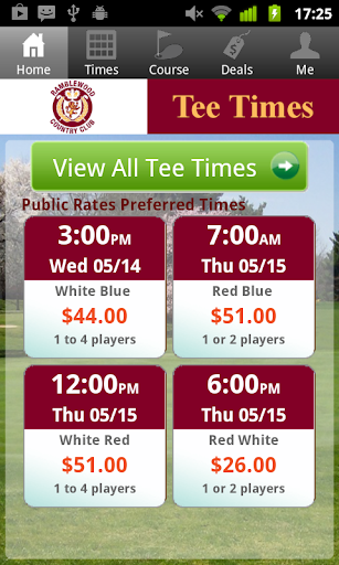 Ramblewood Golf Tee Times