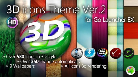 3D Icons v2 for Go Launcher EX - screenshot thumbnail