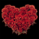 BEAUTIFUL ROSES Heart Clock