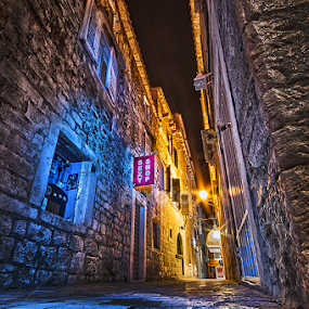 Trogir nights by MIhail Syarov - City,  Street & Park Street Scenes