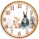 森のウサギ時計ウィジェット Apk
