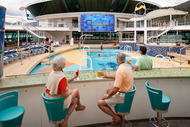 Catch a great flick, special or sporting event on Radiance of the Seas' giant outdoor digital movie screen.