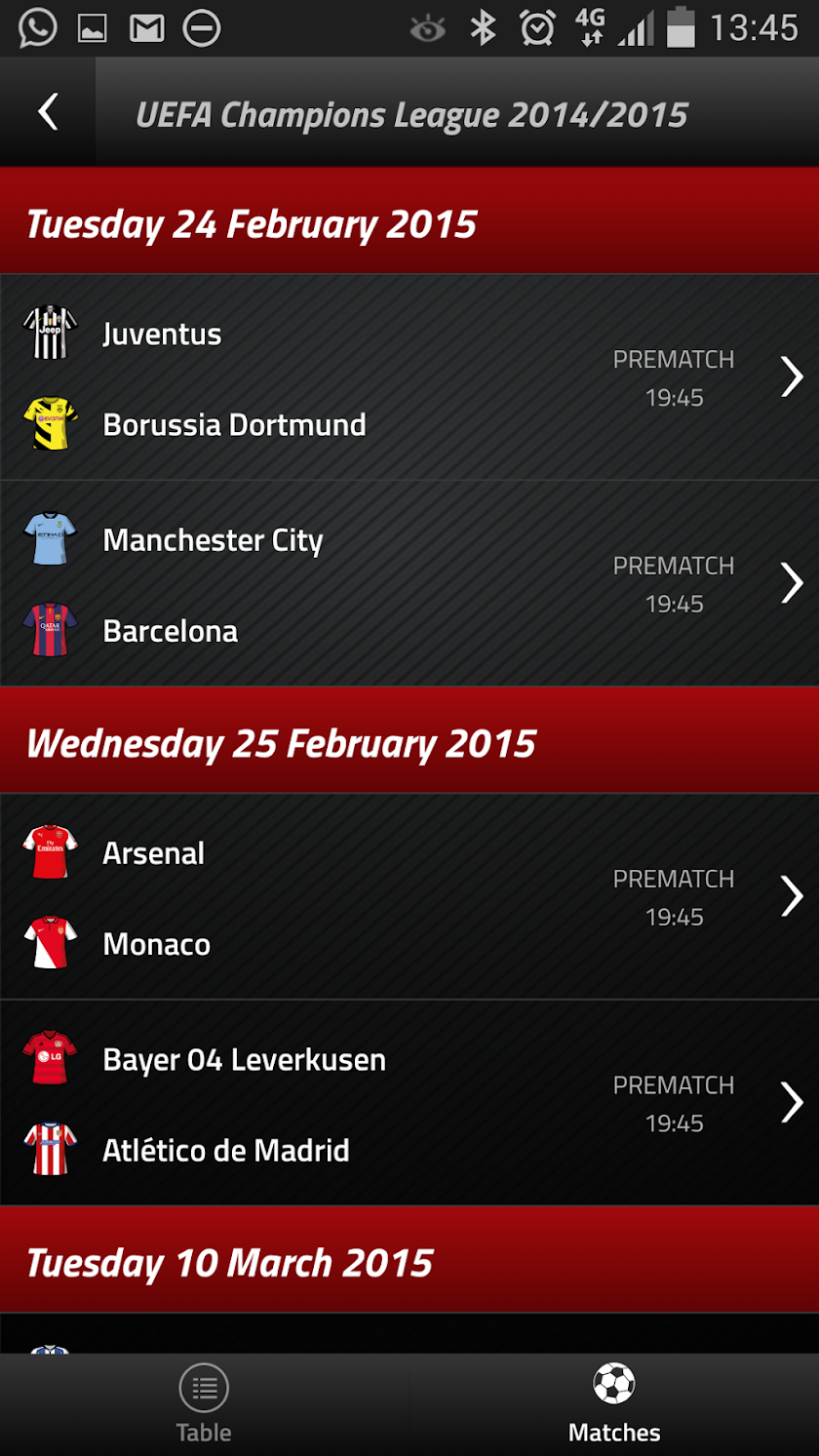 Stats Zone: Football (Soccer) Screen 2