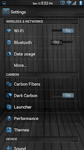 Black Wood Blue CM11 Theme - screenshot thumbnail