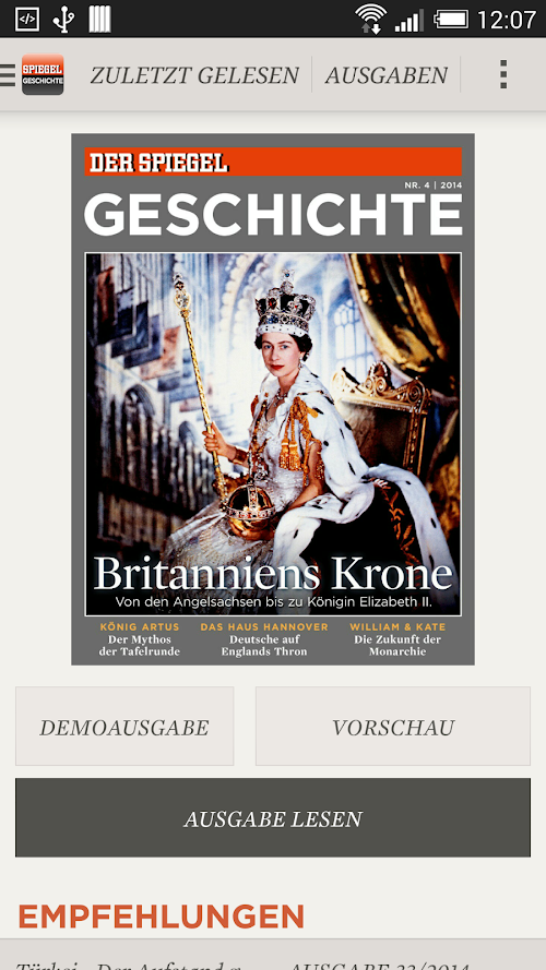 Android application SPIEGEL GESCHICHTE screenshort