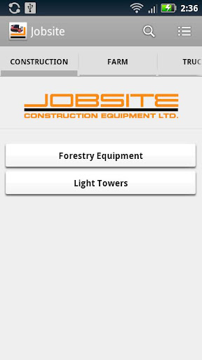 Jobsite Construction Equipment