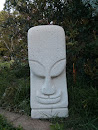 Stone Face Statue 