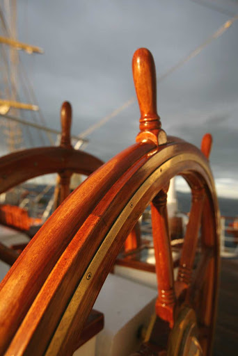 Royal Clipper is outfitted with many of the traditional touches you'll find on a sailing vessel, such as a ship's wheel.