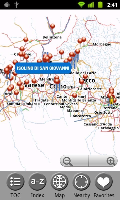 Italian Lakes District Guide Screen 2