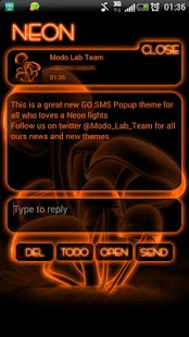 How to download Orange Neon GO Popup theme lastet apk for pc