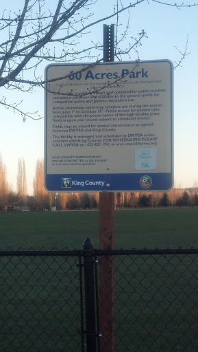 60 Acres Park Informational Sign 