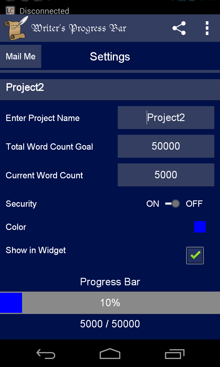 Writers Progress Bar Silver Screen 3