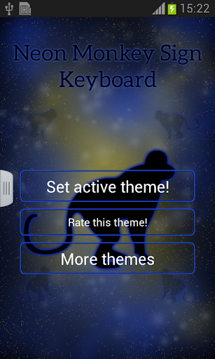 Neon Monkey Sign Keyboard