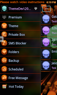 Glowing Neon Skulls Theme Screenshots 8
