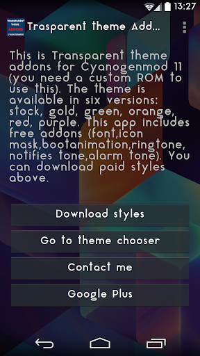 CM11 Transparent theme Addons