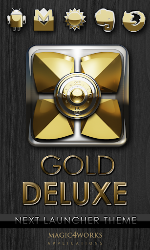 Next Launcher Theme Gold Delux