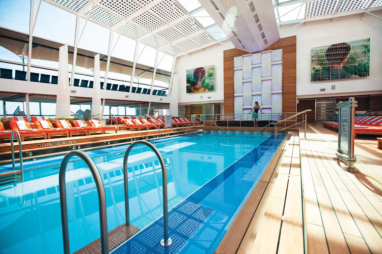 Celebrity Silhouette's Solarium is the ideal place to do a few laps before you head off sightseeing.