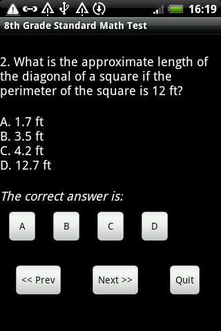 Mathematics Test Grade 8