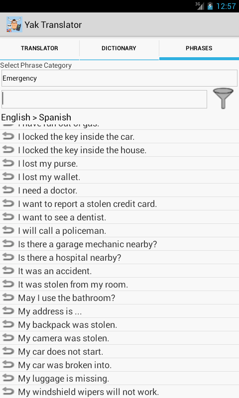 Yak Language Translator Screen 2