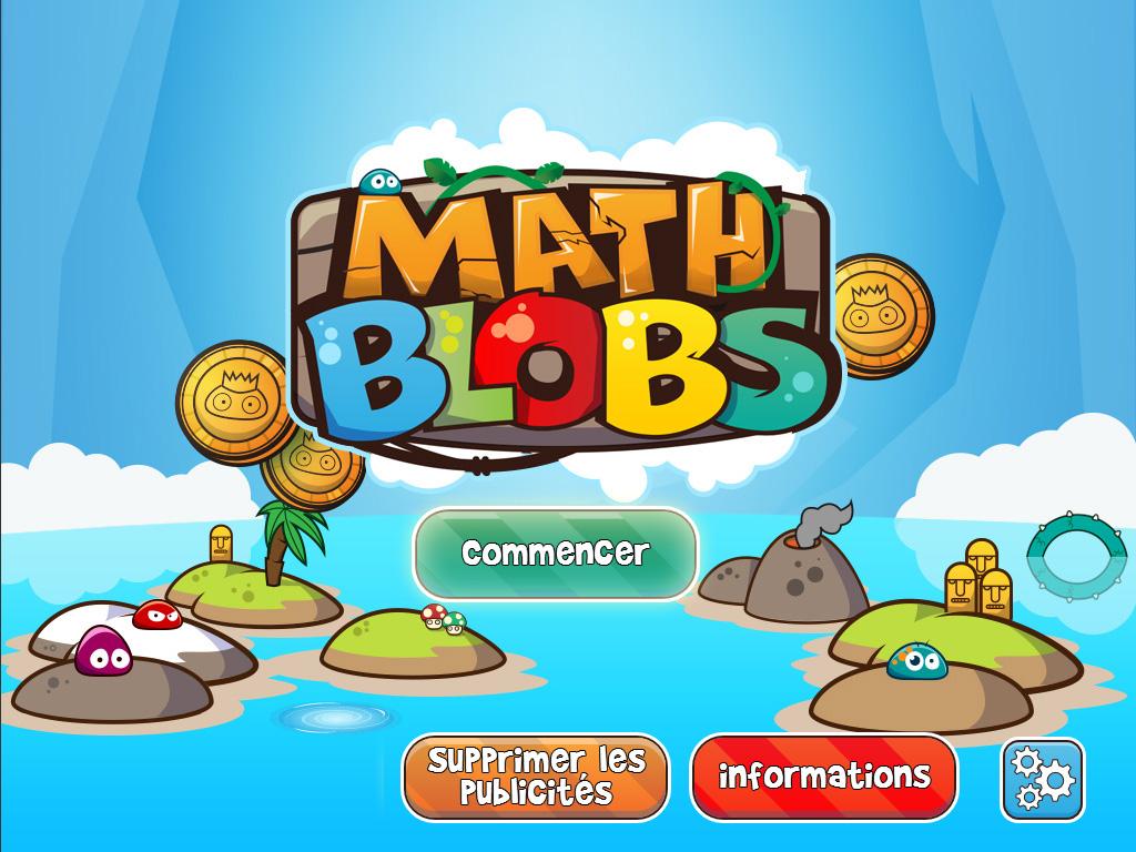 Android application Math Blobs Times tables screenshort