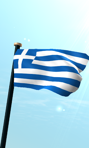 Greece Flag 3D Free Wallpaper