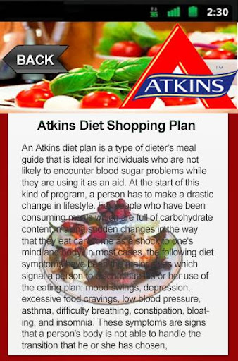 【免費健康App】Atkins Diet Shopping Plan-APP點子