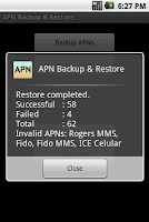 APN Backup & Restore screenshot