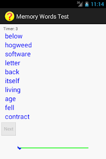 download Memory Words Test Training free