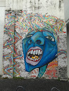 Graffiti Cara Azul
