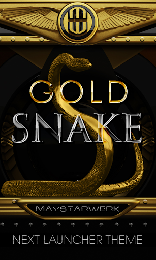 gold snake Next Launcher Theme