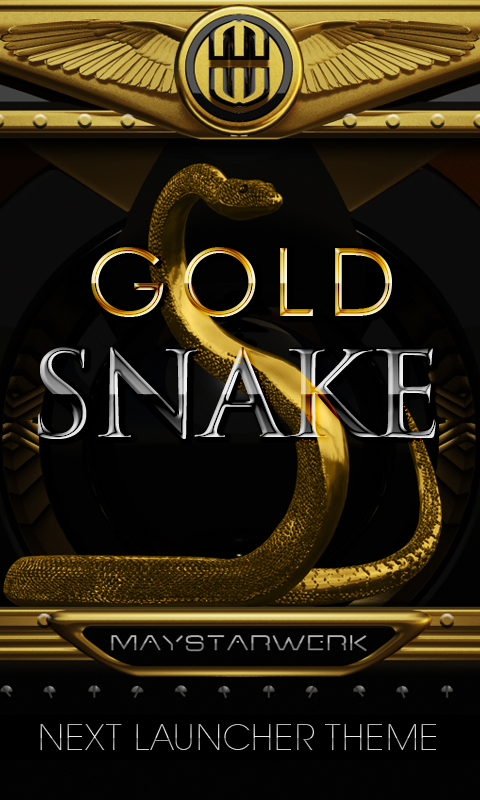 gold snake Next Launcher Theme Screen 1