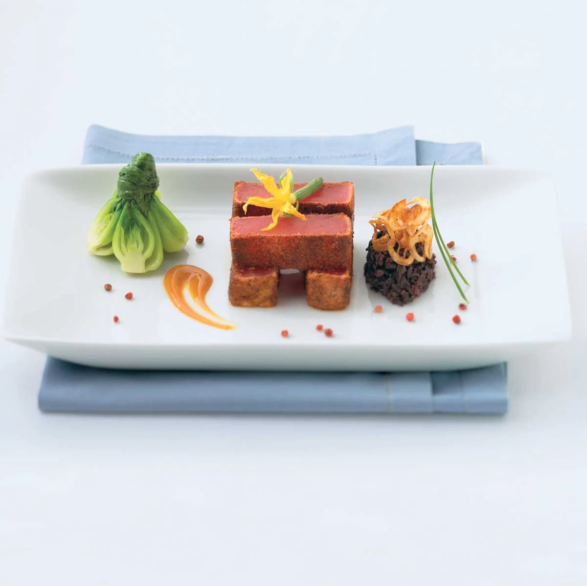 Blu Blackened Ahi Tuna - Fresh blackened ahi tuna at Celebrity Cruises's Blu restaurant.