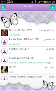 Download GO SMS - Mint Butterfly Sky APK for PC