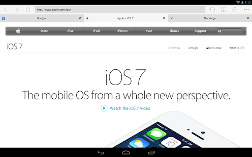 iOS 7 Browser APK 1.8 Android