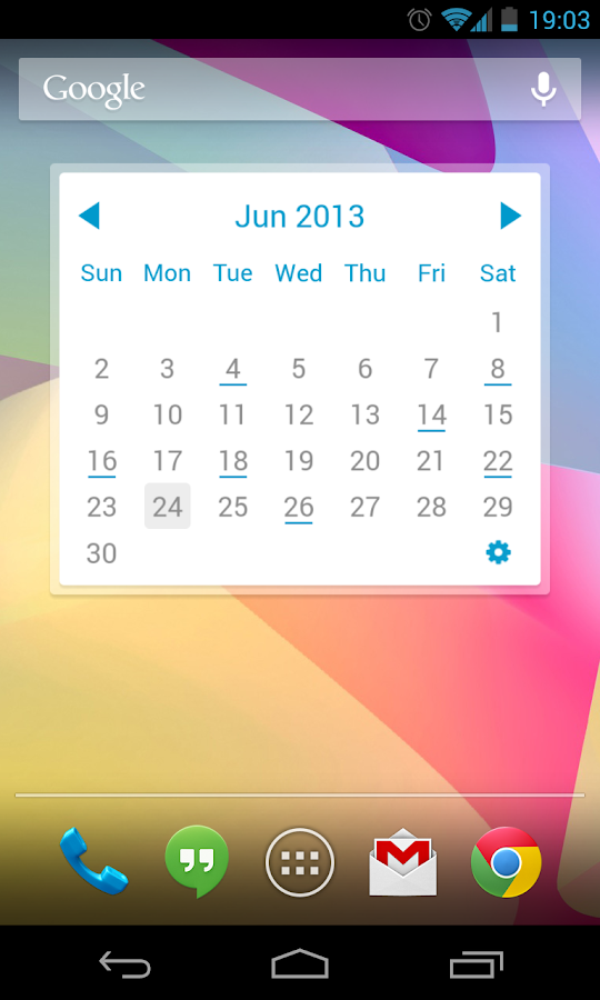 My Month Calendar Widget - screenshot