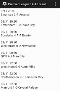 Premier League 14-15 Result Screenshots 1