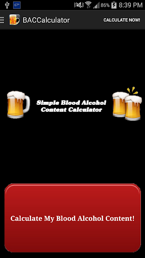 Simple Blood Alcohol Content