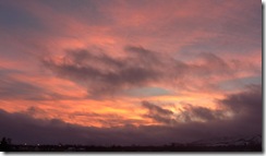 winter sunset pentland