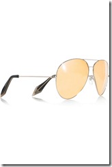 Victoria Beckham 18-karat rose gold mirrored aviator sunglasses