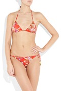 Zimmermann Embellished floral-print triangle bikini b