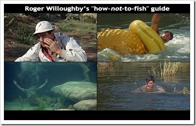 Rock Hudson demonstrates how not to fish!