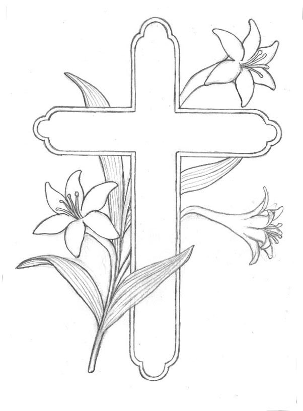 easter lily clipart black and white - photo #10