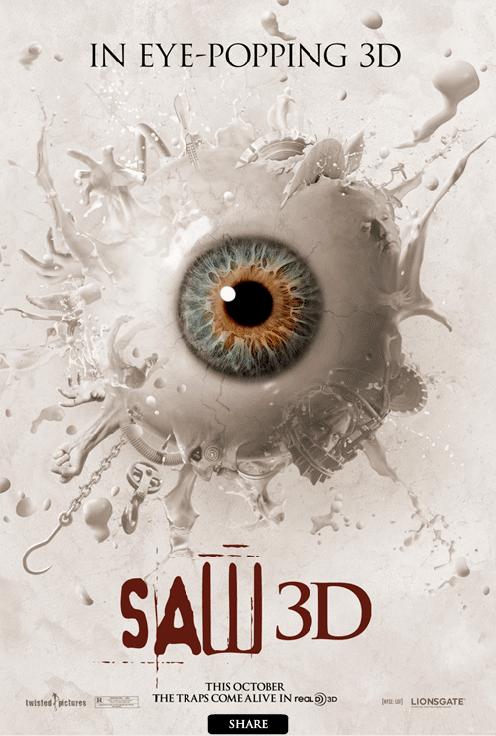 Saw 3D, new, movie, poster