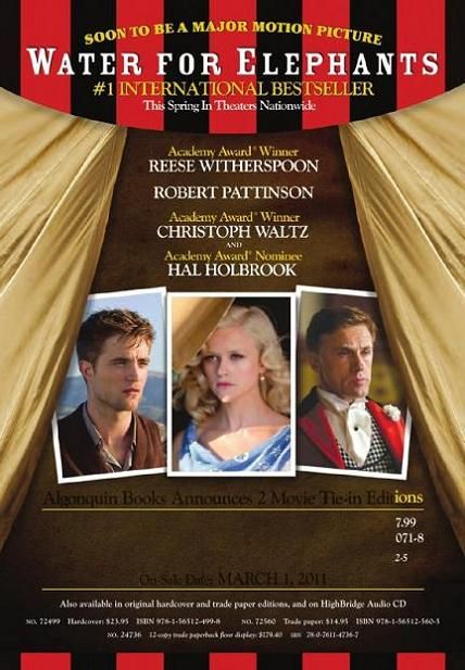 Water for Elephants, movie, poster