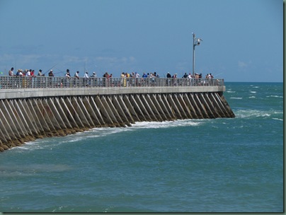 people fishing on pier
