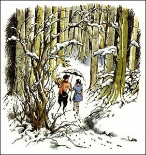 narnia!pauline baynes illustrations!Lucy and Mr Tumnus $28The Lion the Witch and the Wardrobe$29_473x500
