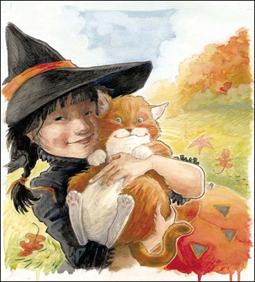 pumpkin cat by Amy June Bates